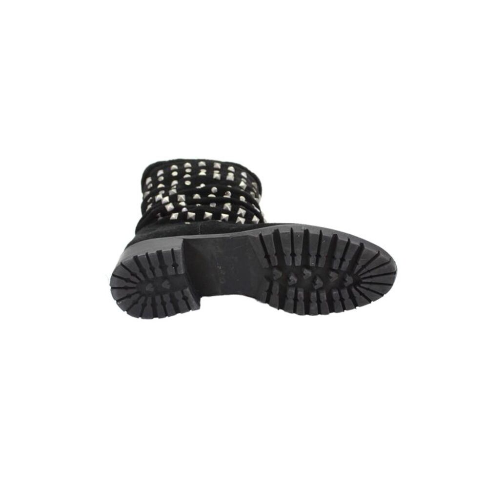 Stuart Weitzman Womens Suede Studded Pull On Ankle Boots Black Size 7 Medium_4